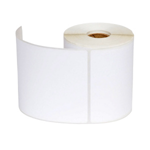 Термотрансферная этикетка 100х150 полуглянец 300 штук в рулоне