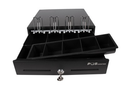 Денежный ящик POScenter 13EМ 330x335x90, механический, PUSH, черный 